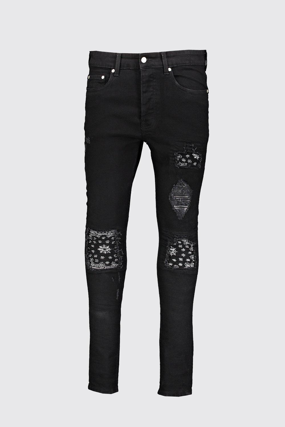 bandana print jeans