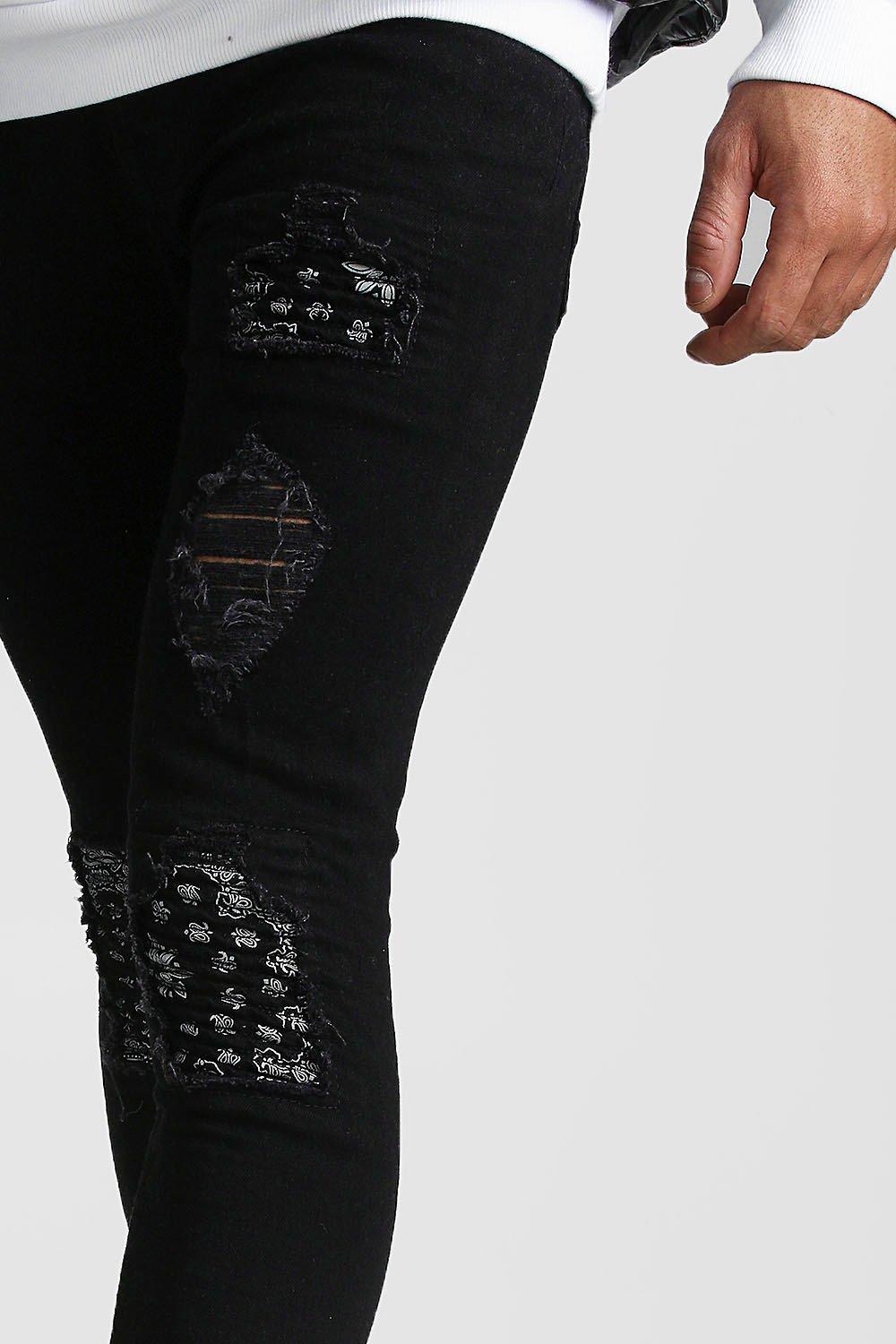 black bandana jeans