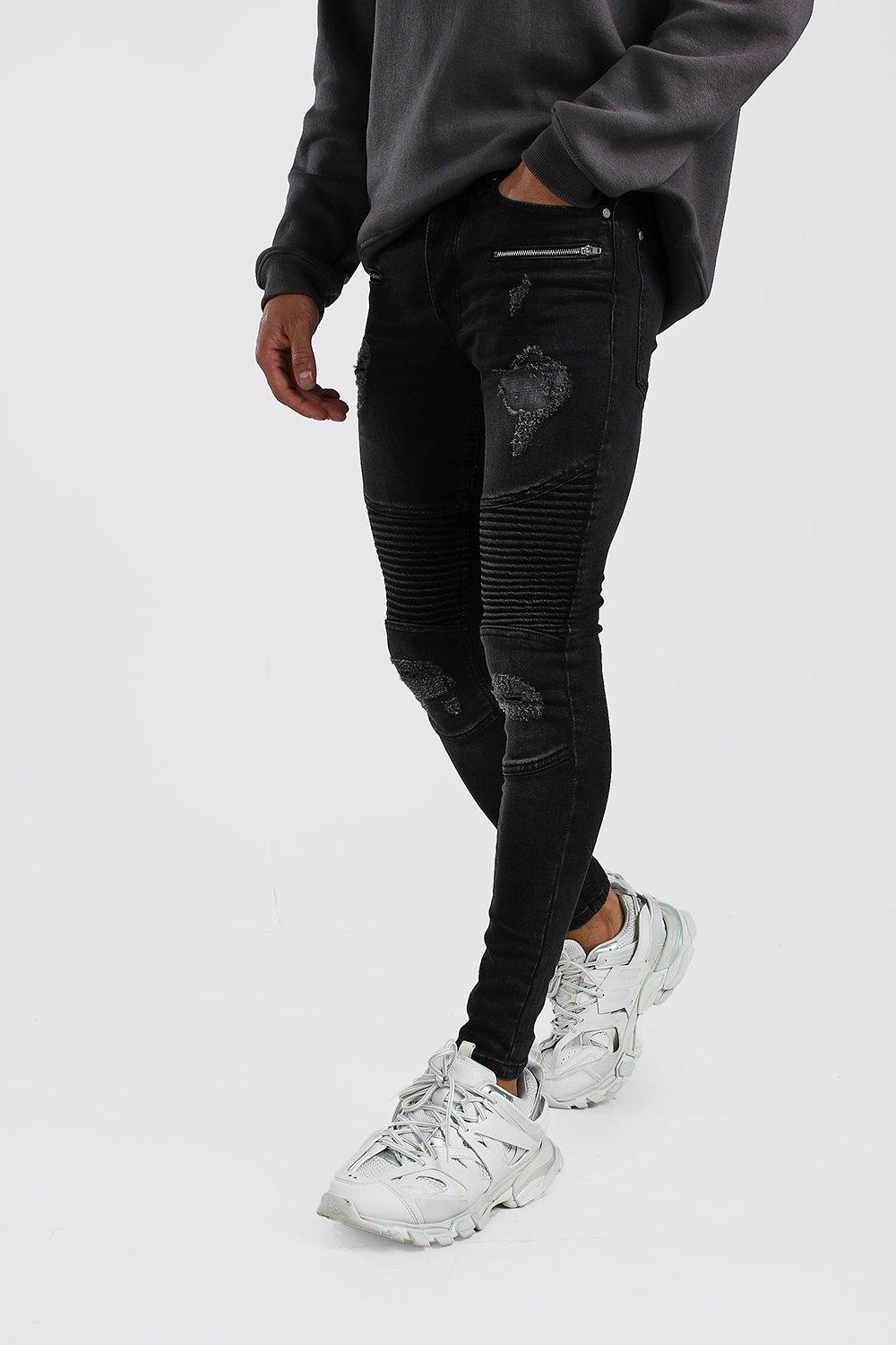 moto jeans with zippers