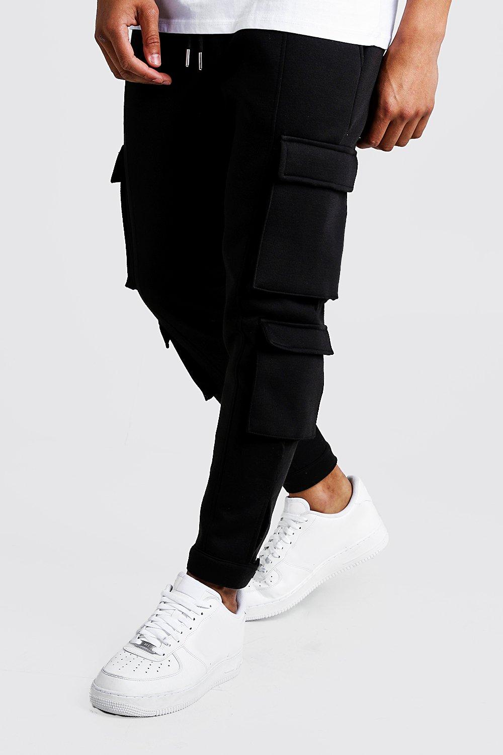 black utility joggers