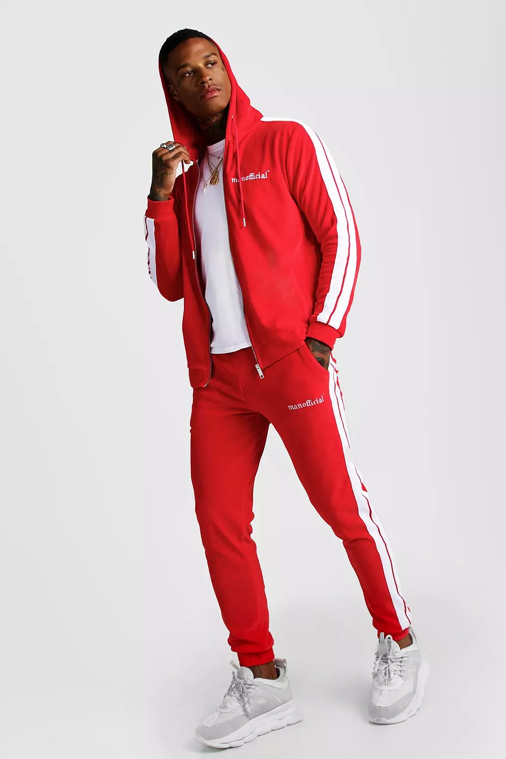 Boohooman store velour tracksuit