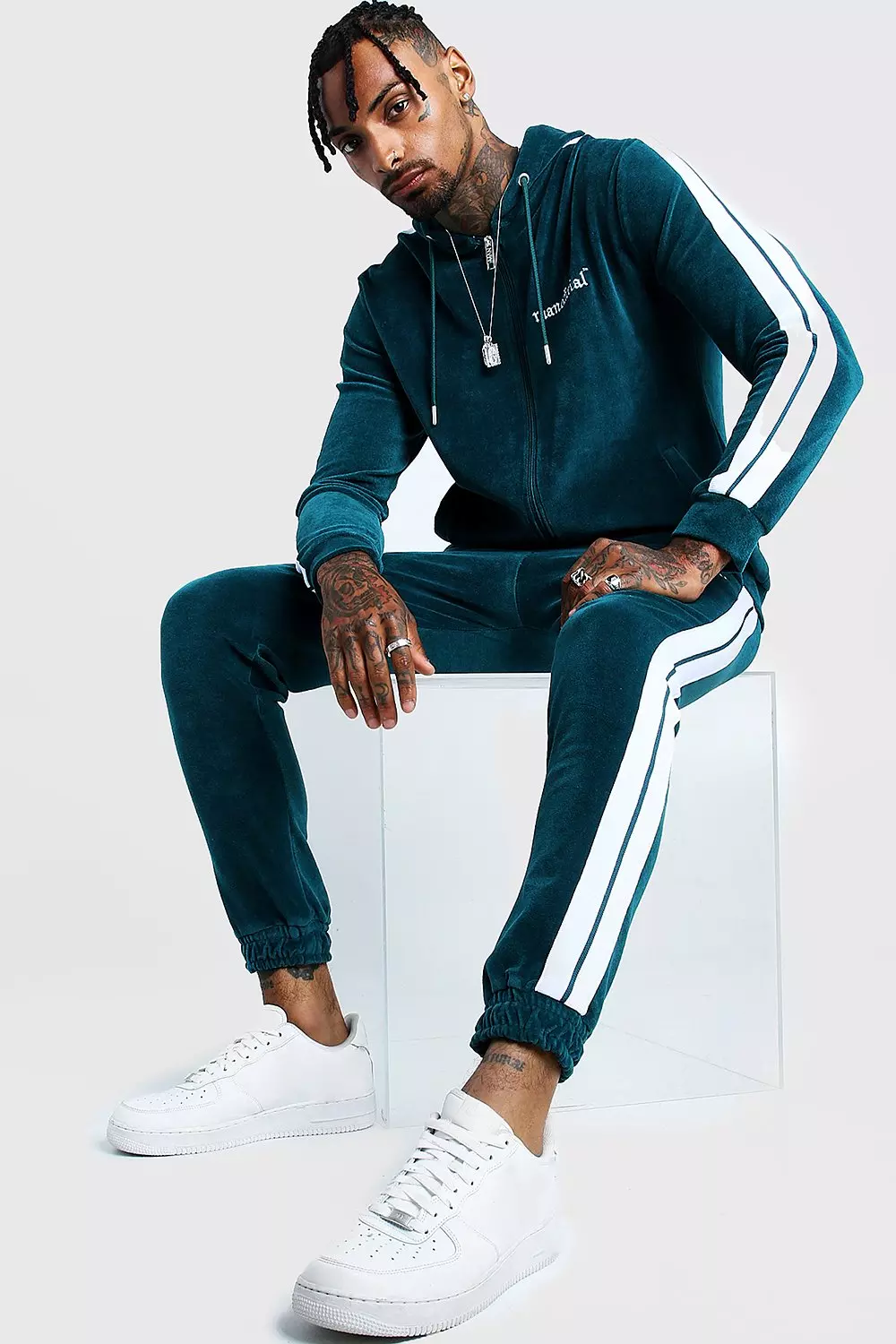 Mens velvet hot sale adidas tracksuit