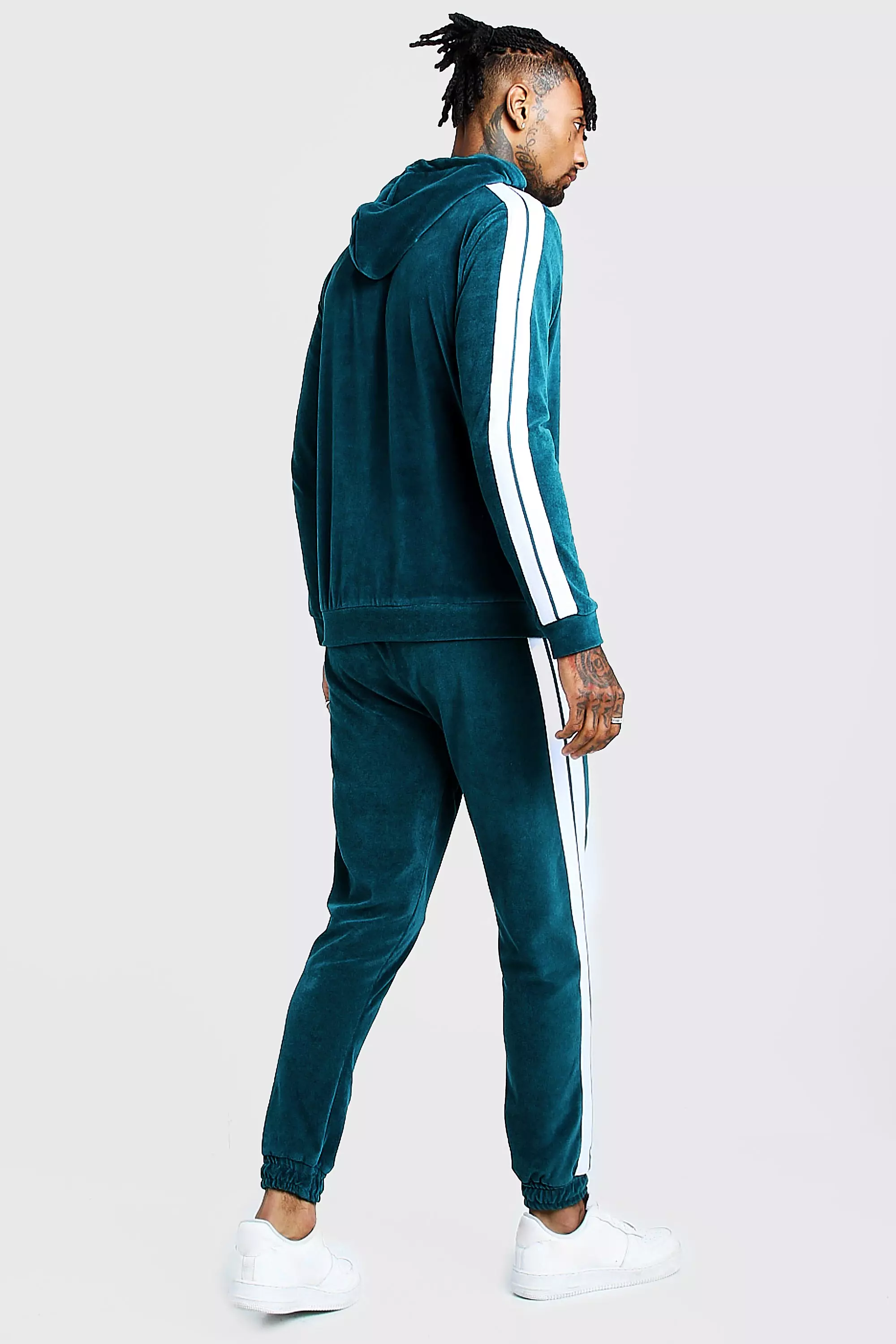 Adidas green velvet sales tracksuit