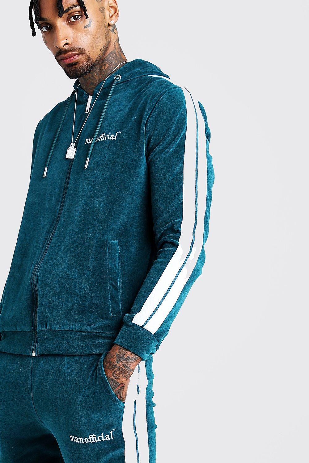 velour tracksuit blue