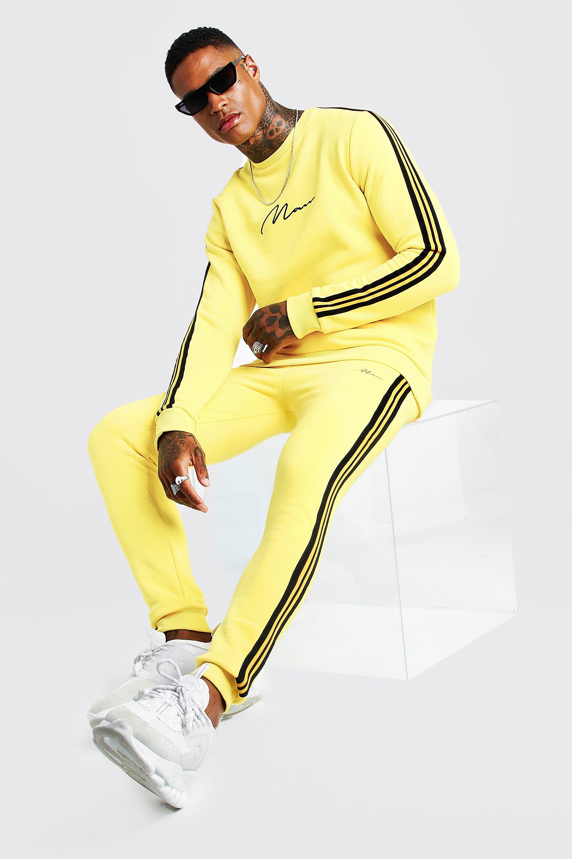 yellow tracksuit for men