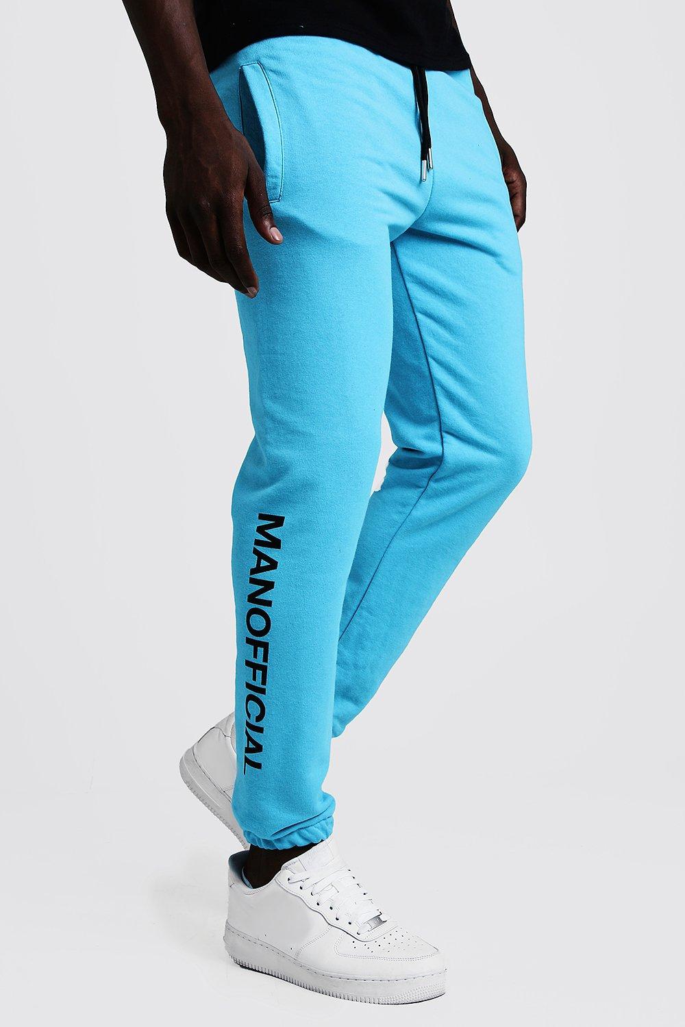 neon blue joggers