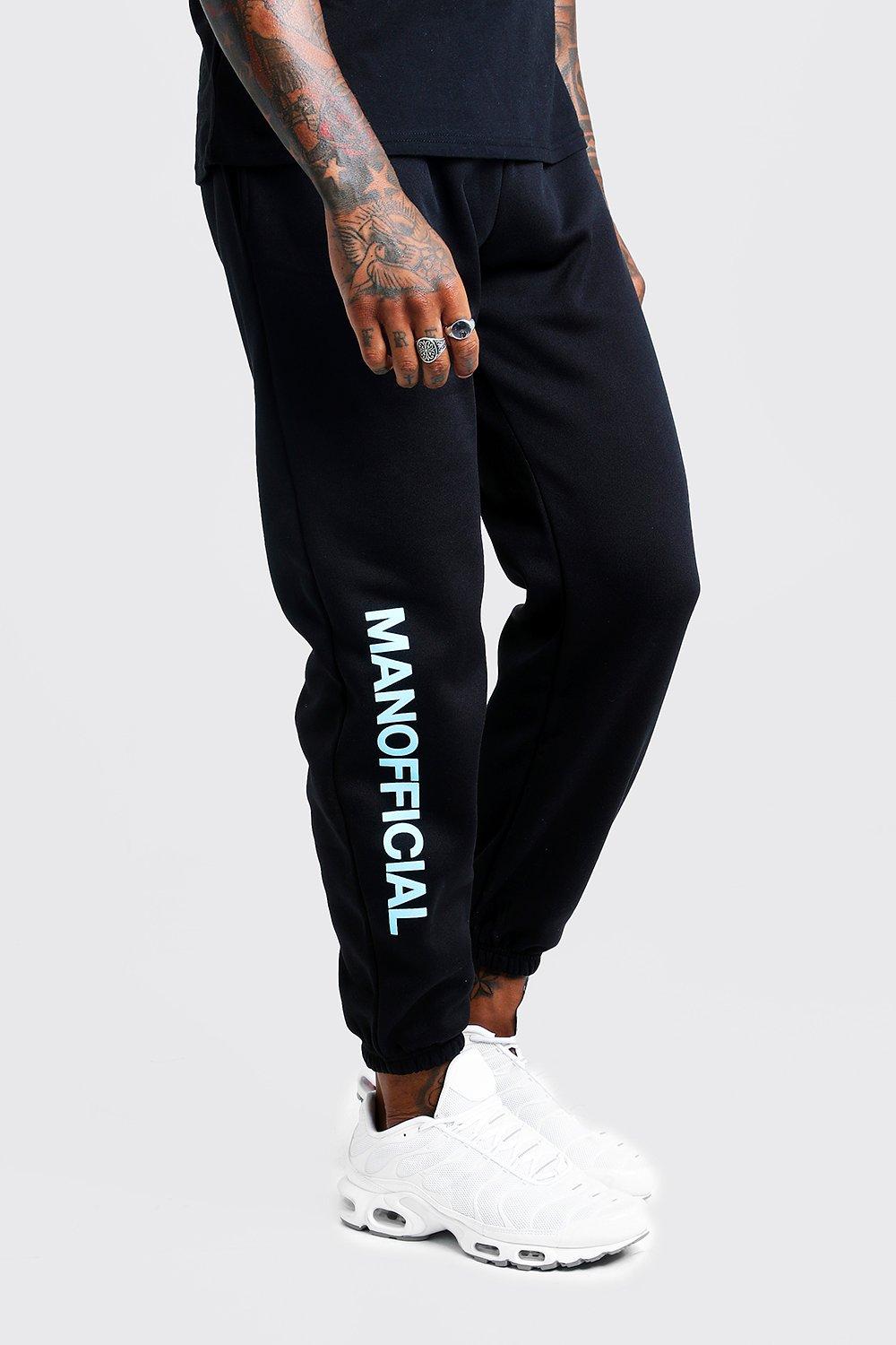 boohooman black joggers