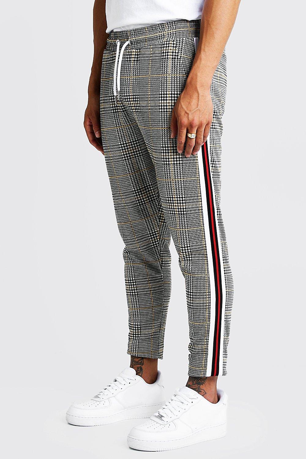boohooman check joggers