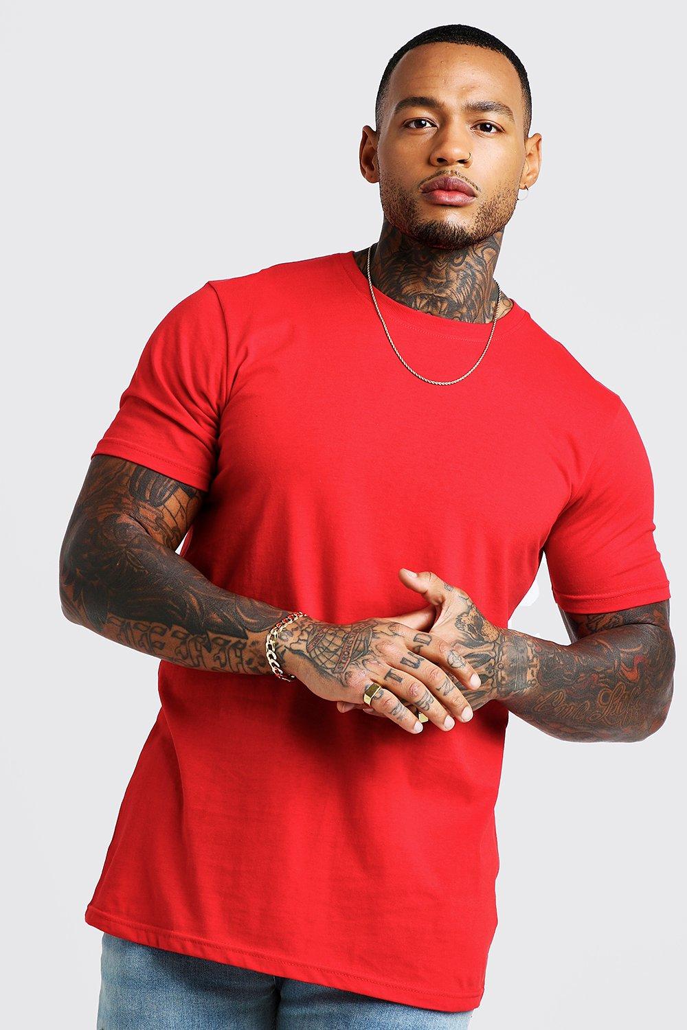 red longline t shirt