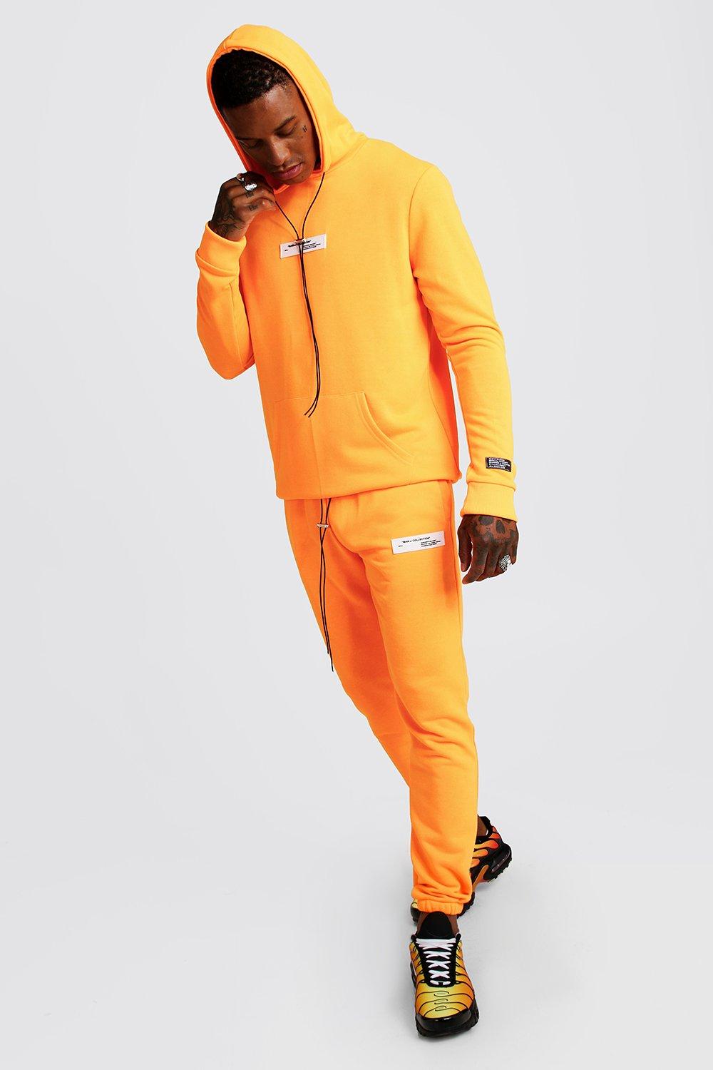 mens orange tracksuit