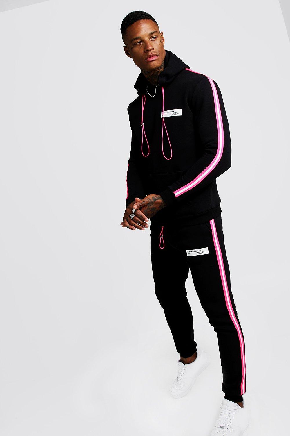 black and neon tracksuit