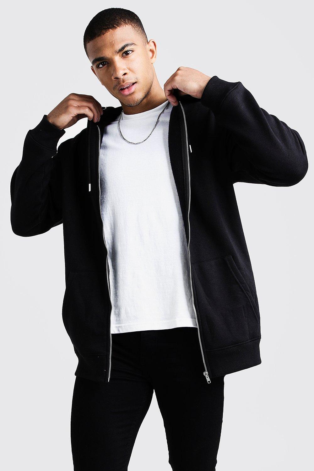 longline zip hoodie