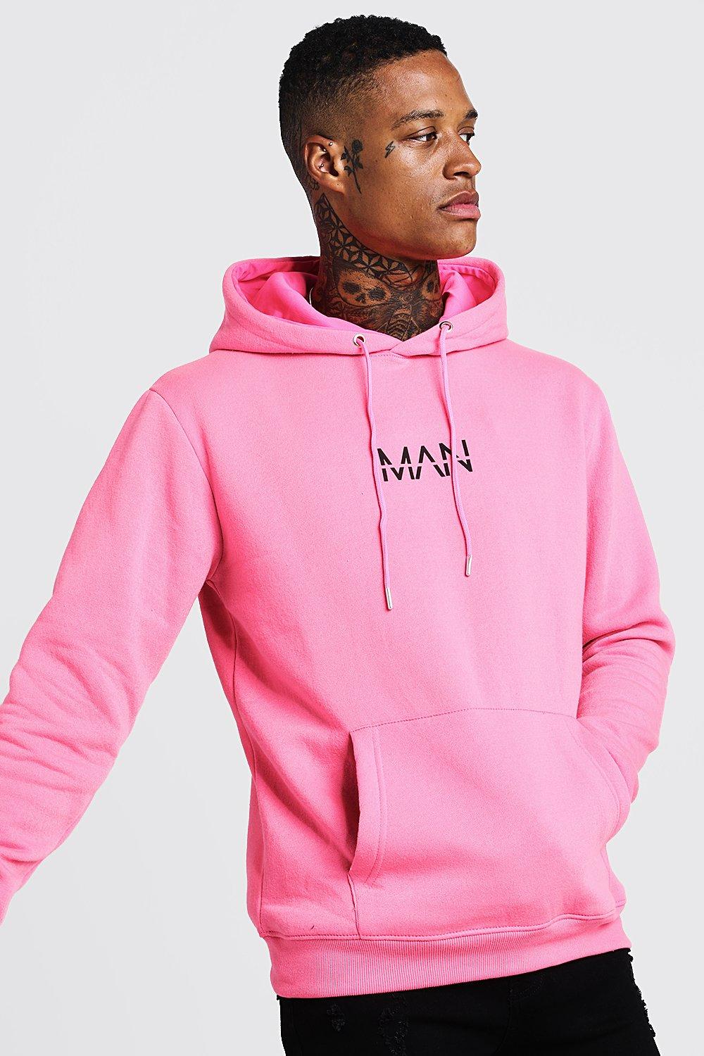 pink guys hoodie