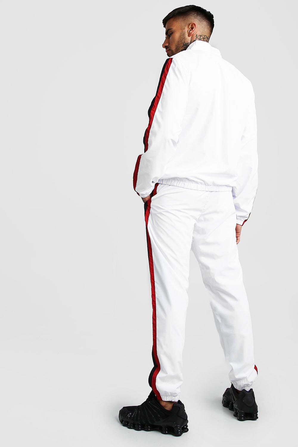 

Спортивный костюм MAN из непромокаемой ткани с резиновой деталью, White