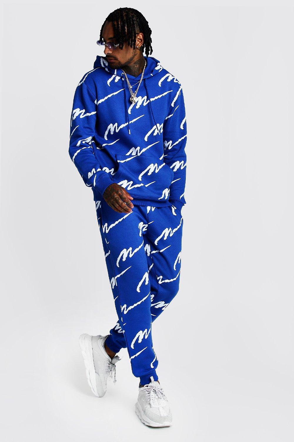 all over man printed tracksuit