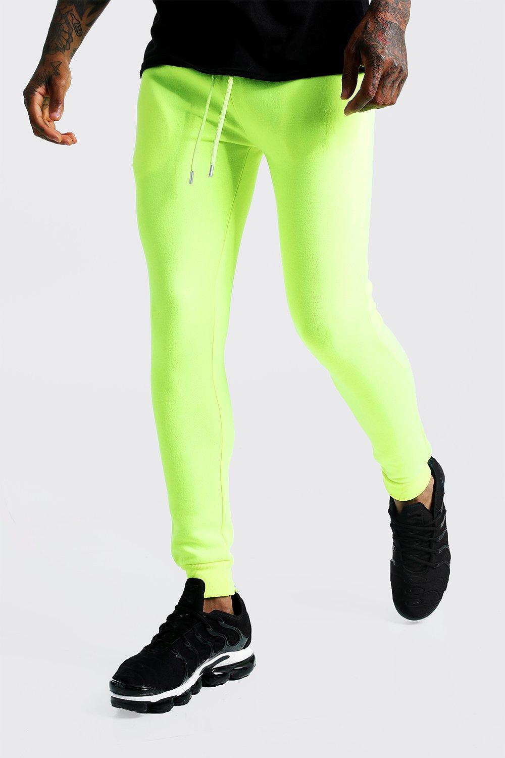 neon green joggers mens