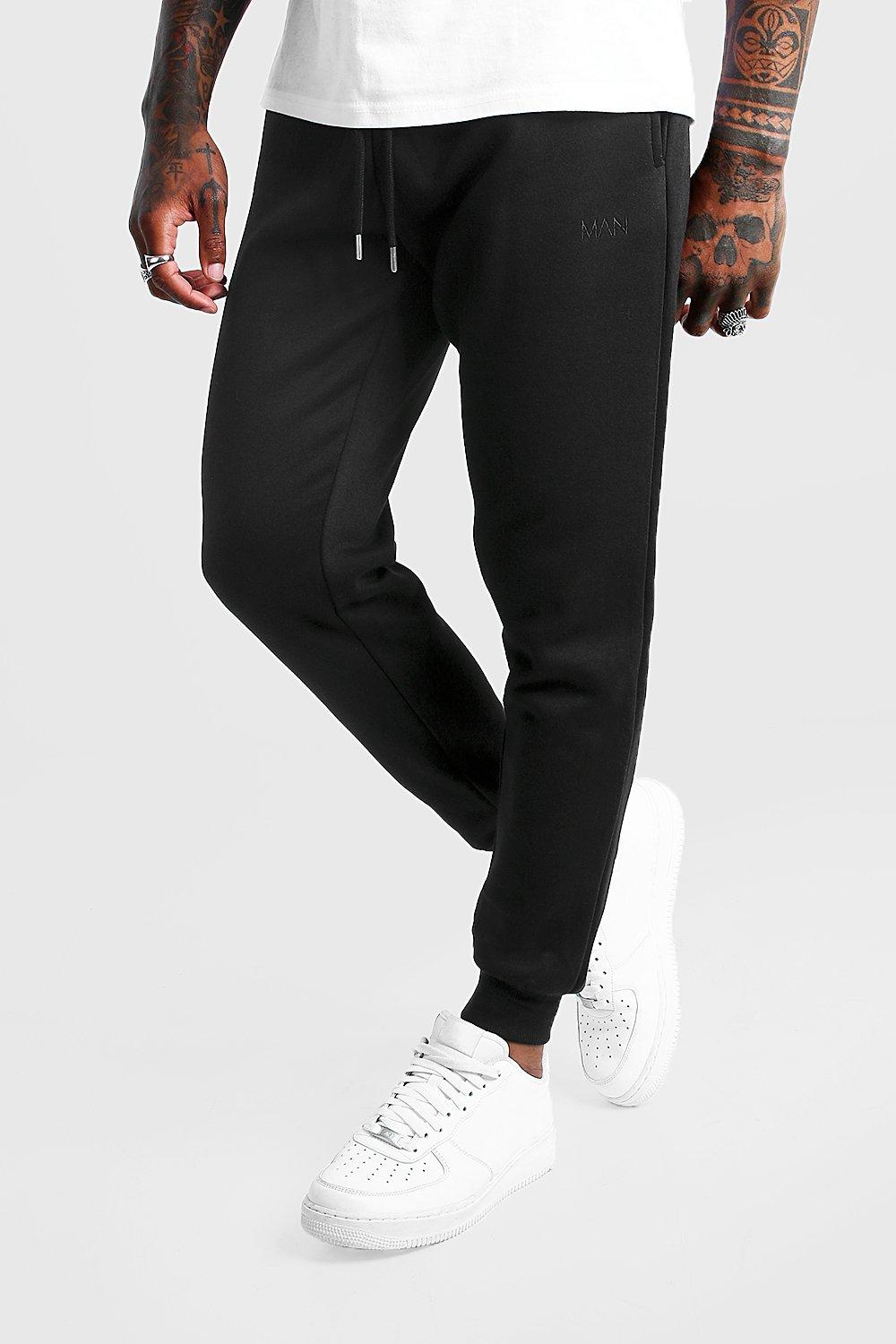 slim black joggers