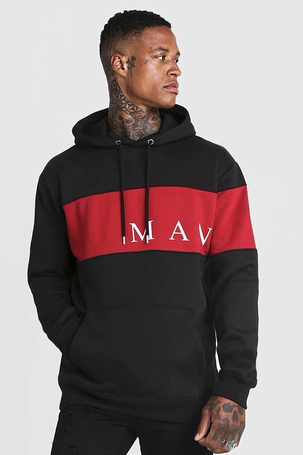 

Спортивное Худи MAN с контрастными вставками, Black