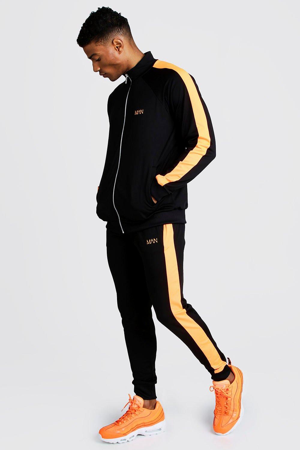 neon orange tracksuit