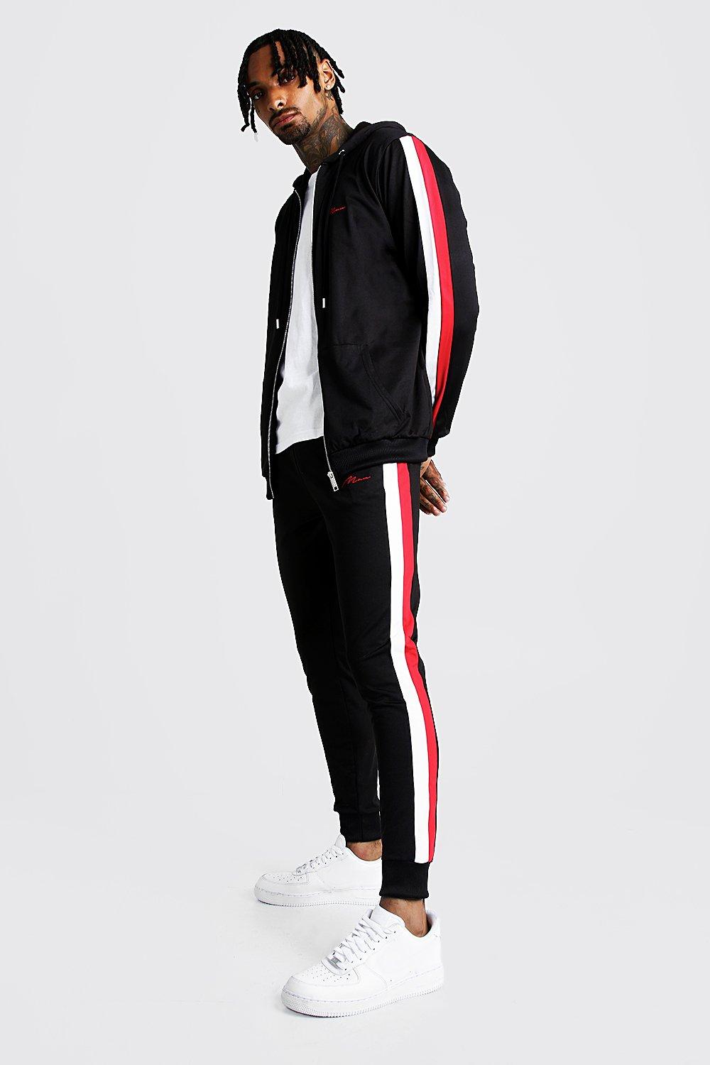 boohooman black tracksuit