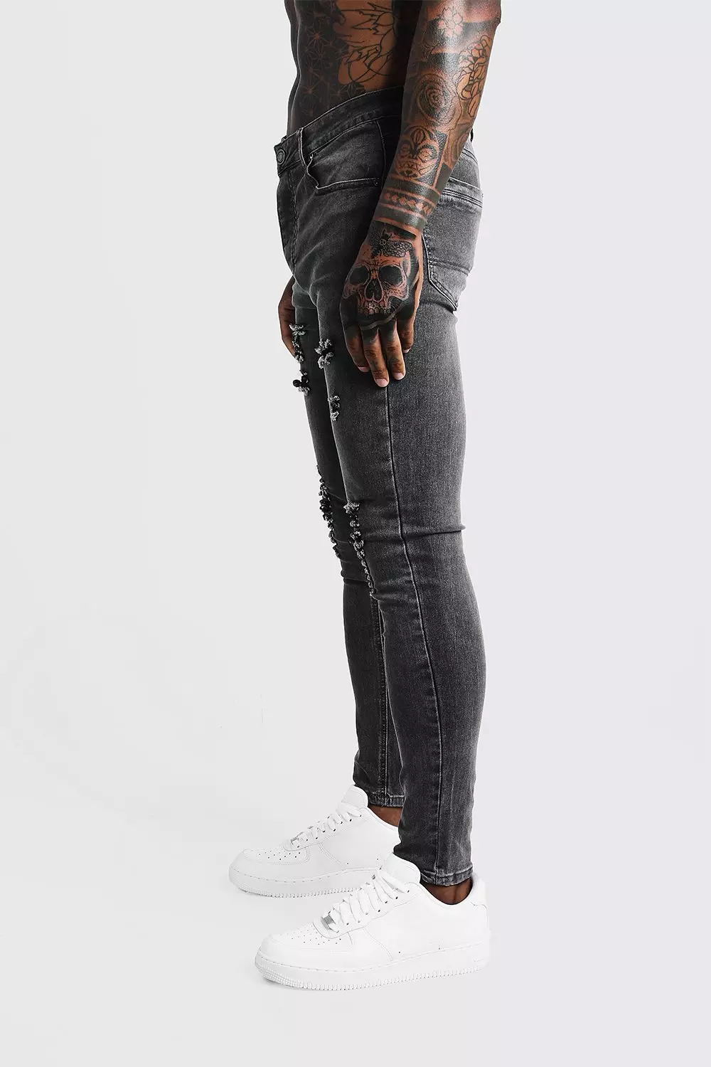 Super Skinny Jeans With All Over Rips