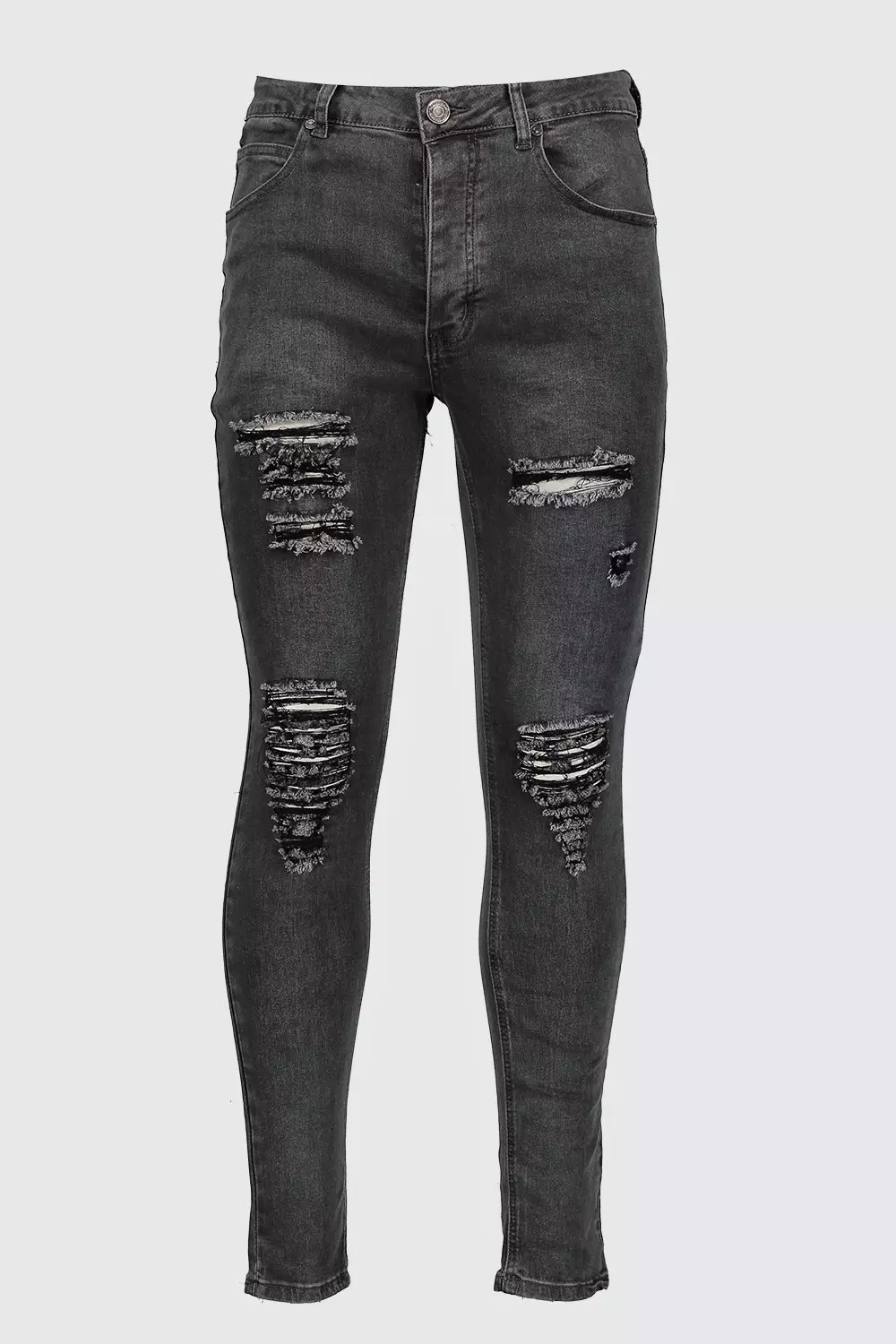 boohooMAN Mens Super Skinny Jeans - Black