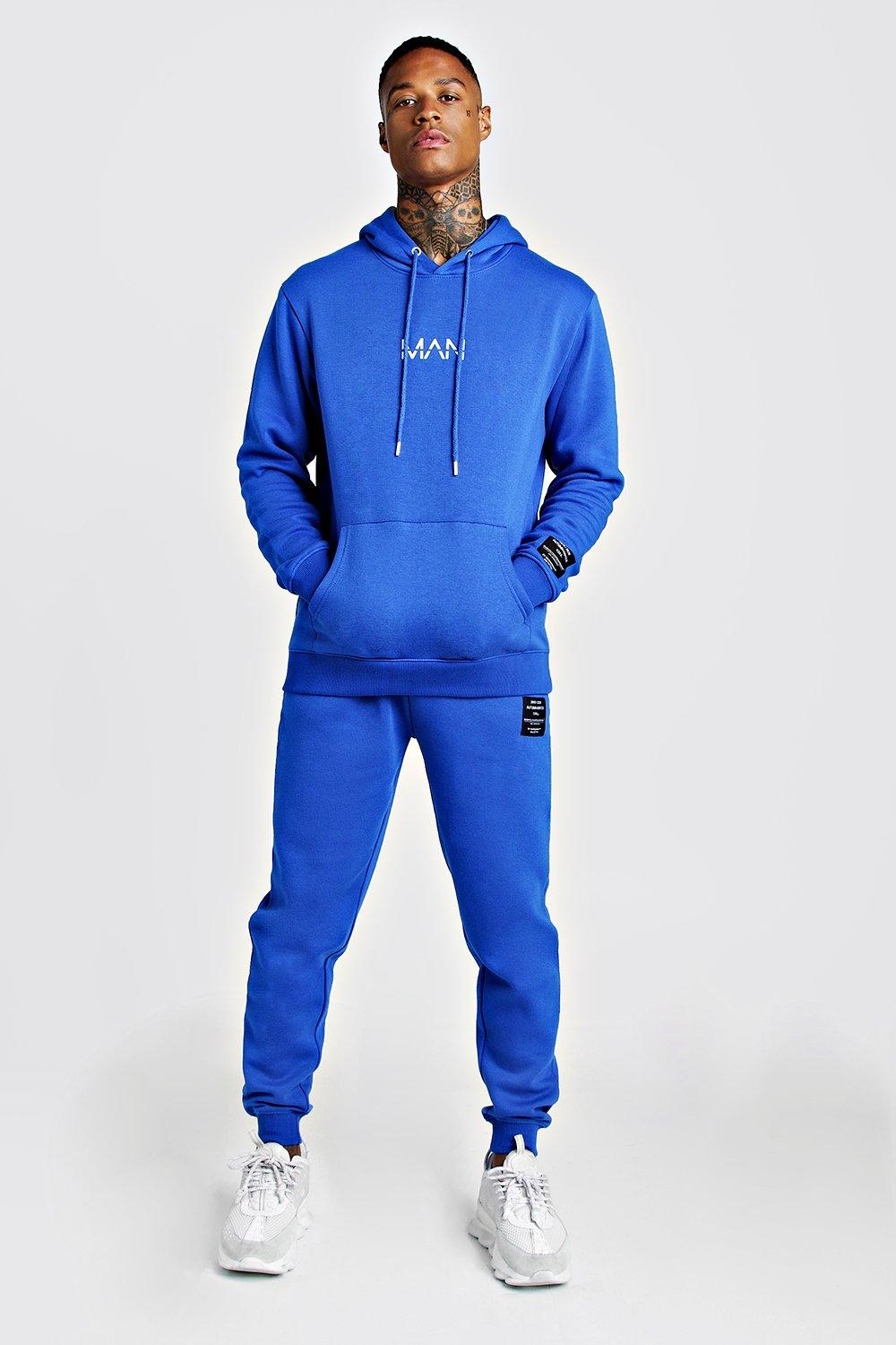 boohooman blue tracksuit