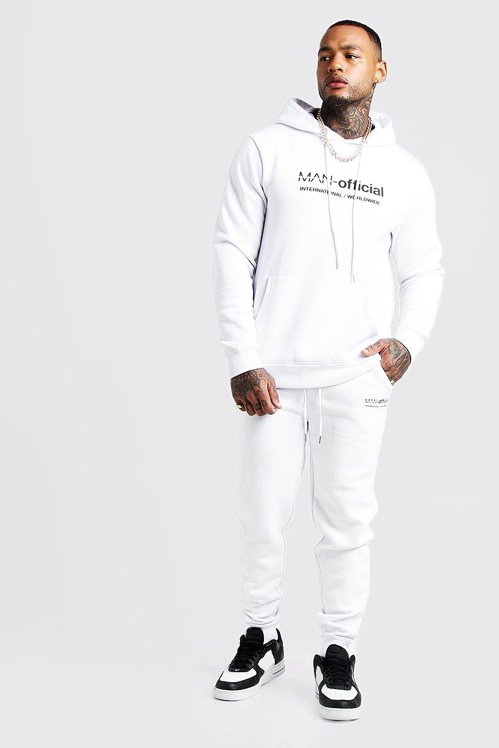 boohooman white tracksuit