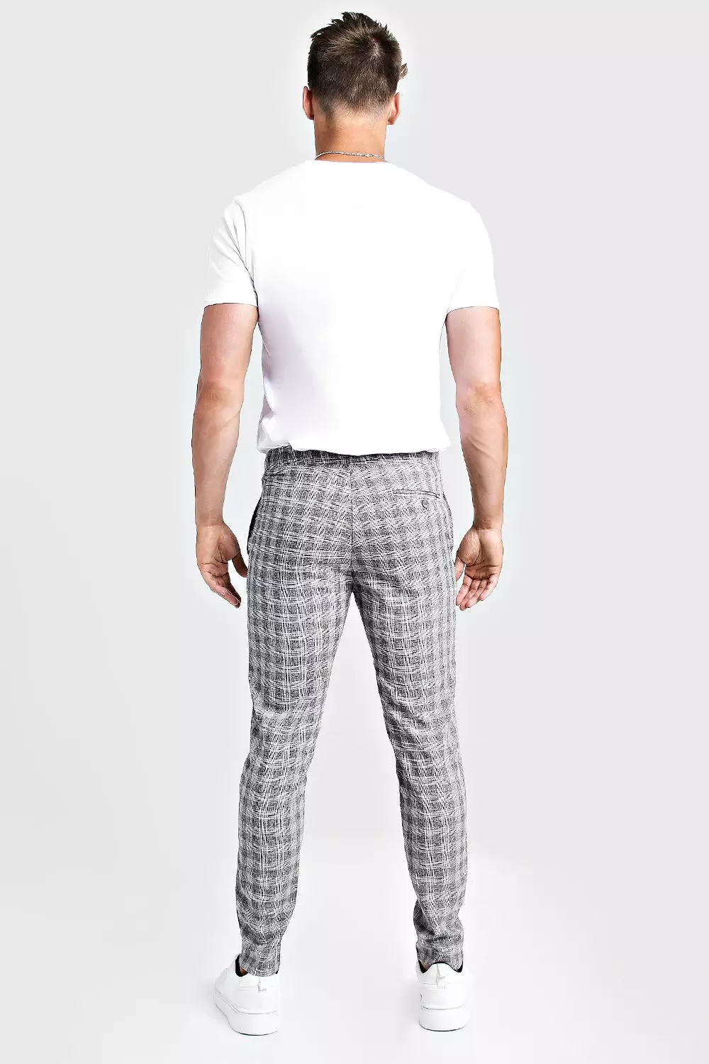 Smart checked jogger on sale trousers