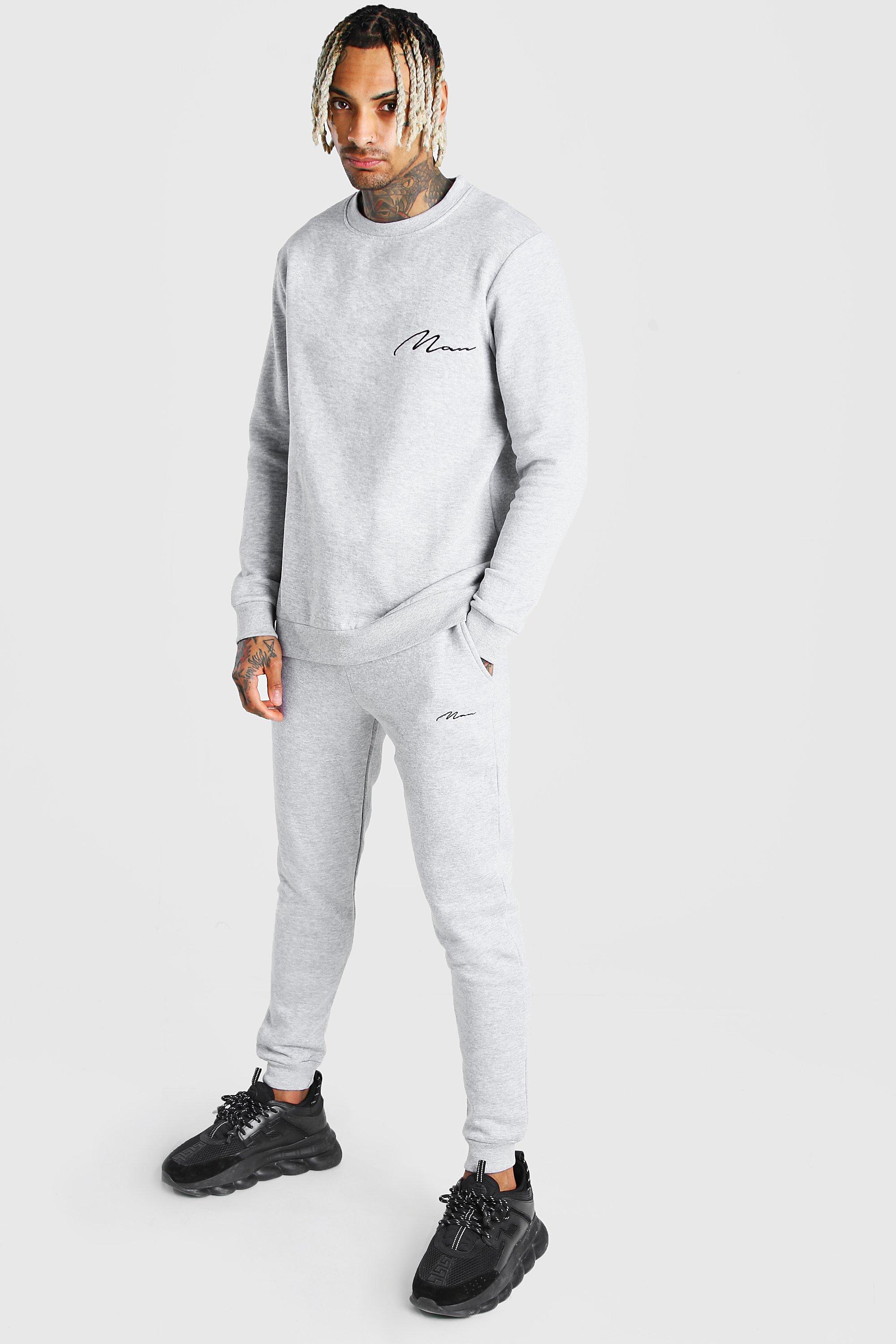 

Спортивный костюм MAN со свитшотом стандартного кроя, Grey