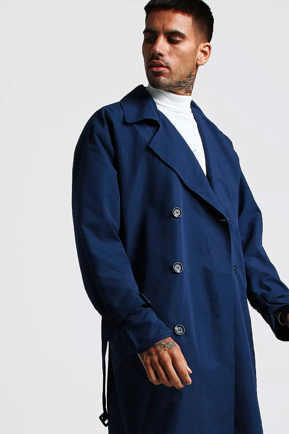 Boohooman hot sale trench coat