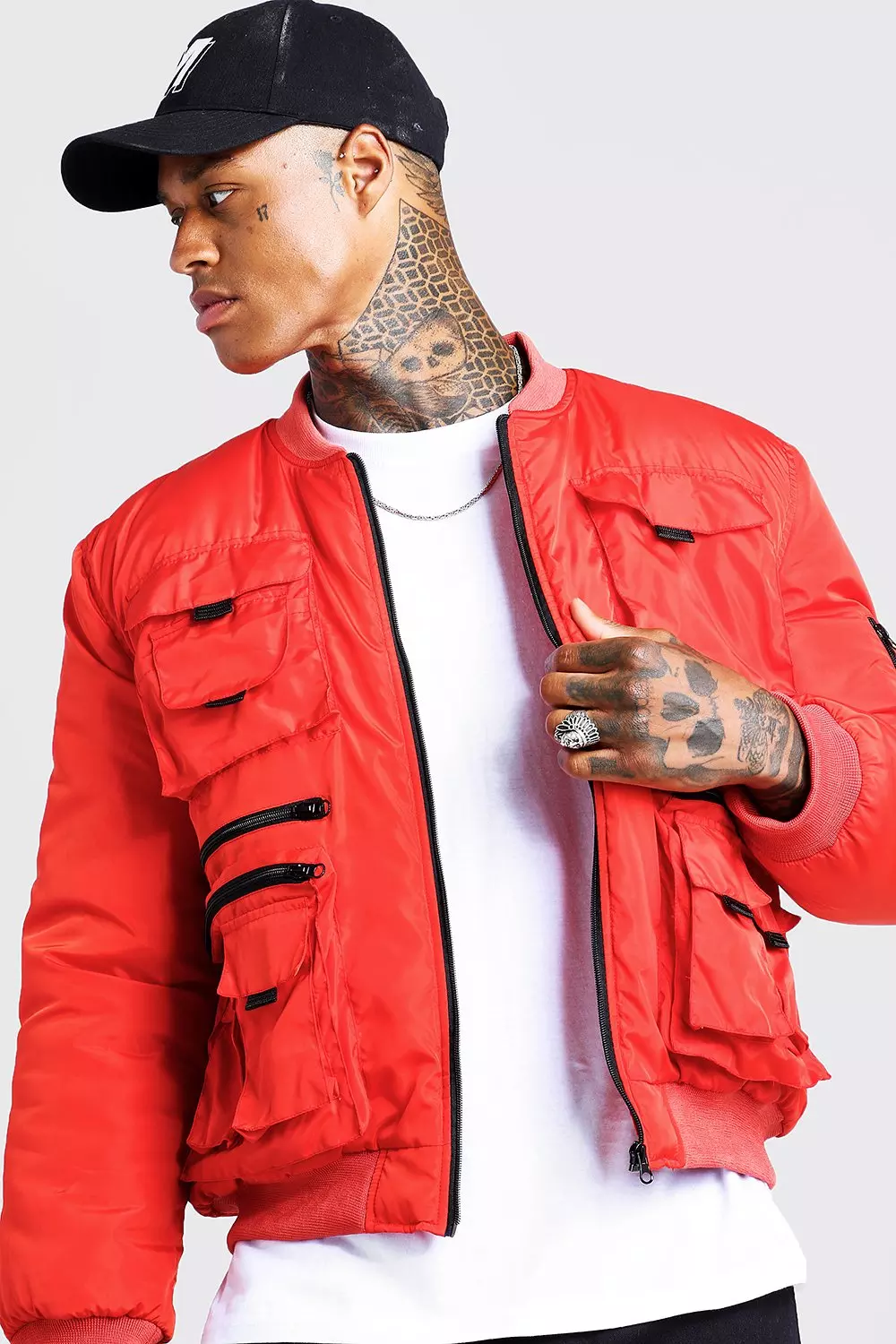 Utility Bomber Jacket | boohooMAN USA