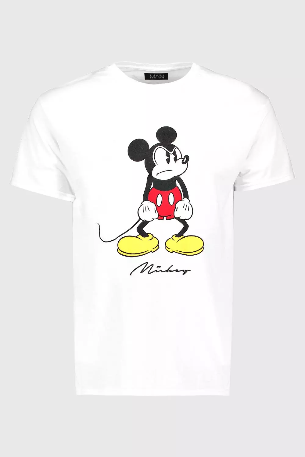 Disney Angry Mickey Print T-Shirt USA boohooMAN 
