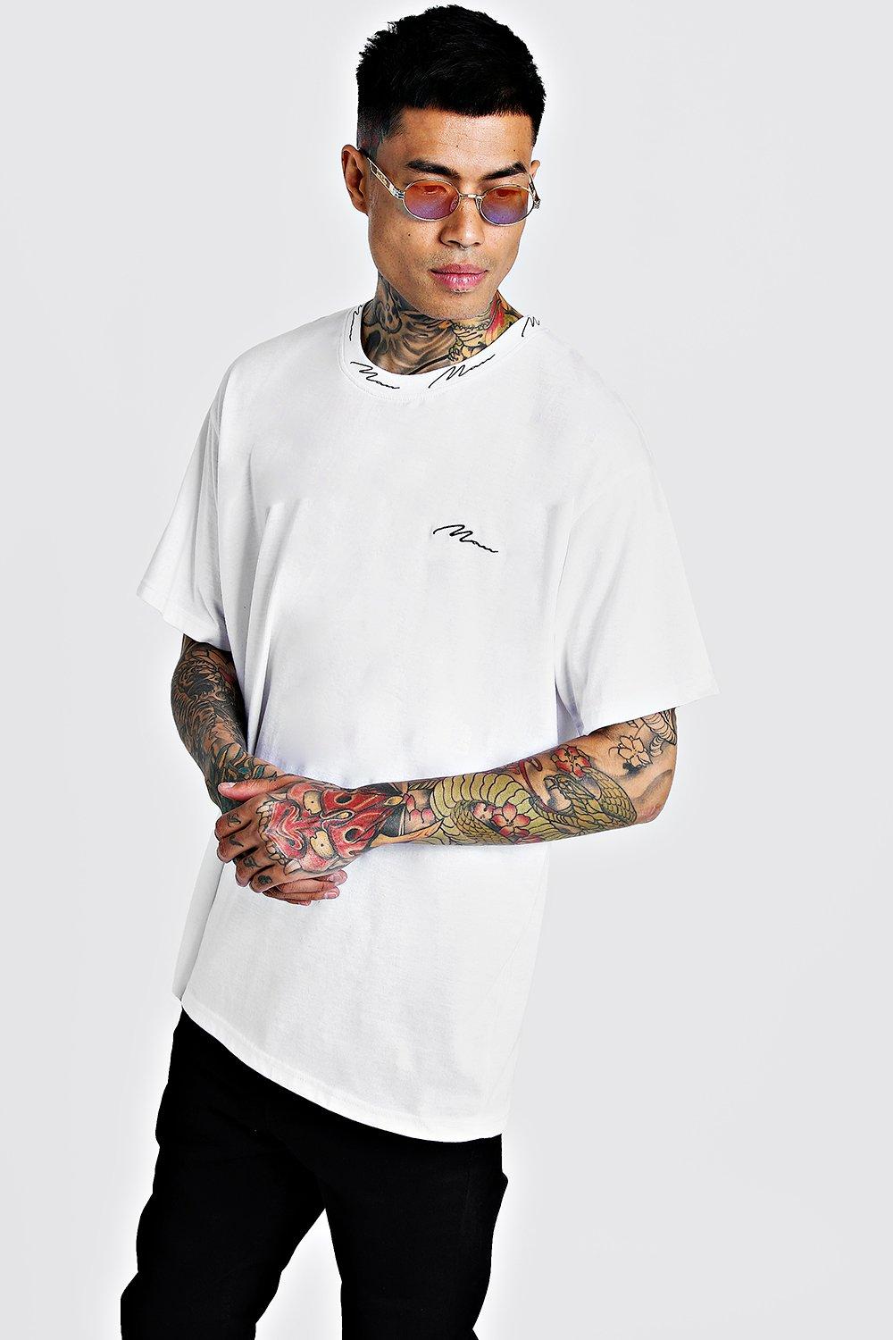 baggy white t shirt mens