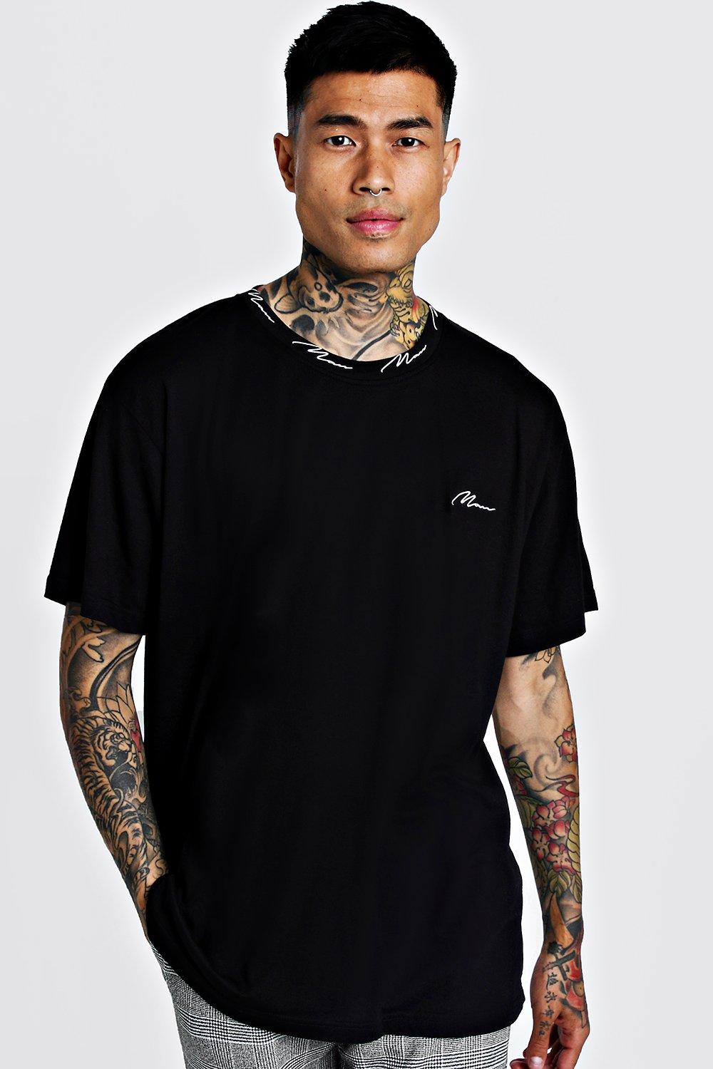 

Фирменная футболка MAN оверсайз, Black