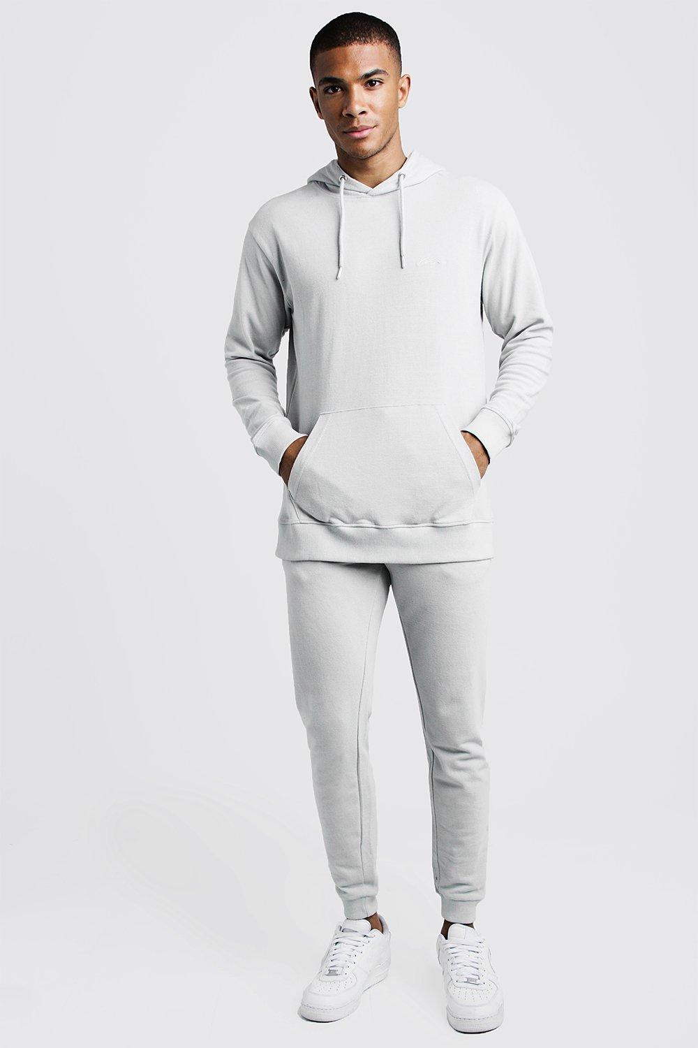 grey slim fit tracksuit