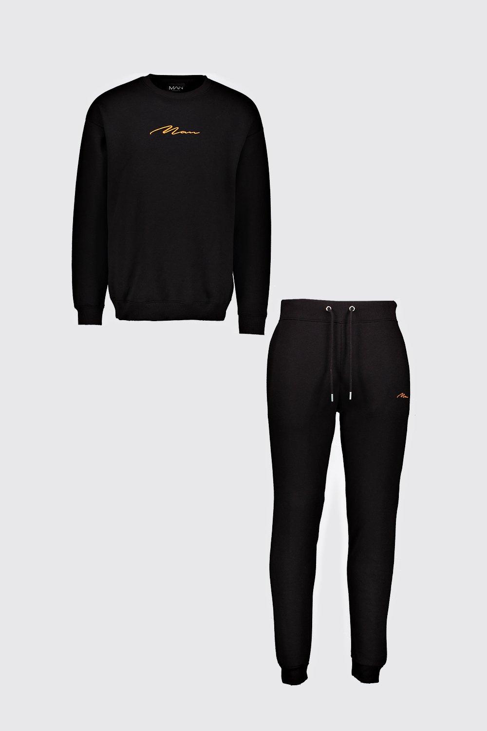 boohooman skinny fit tracksuit