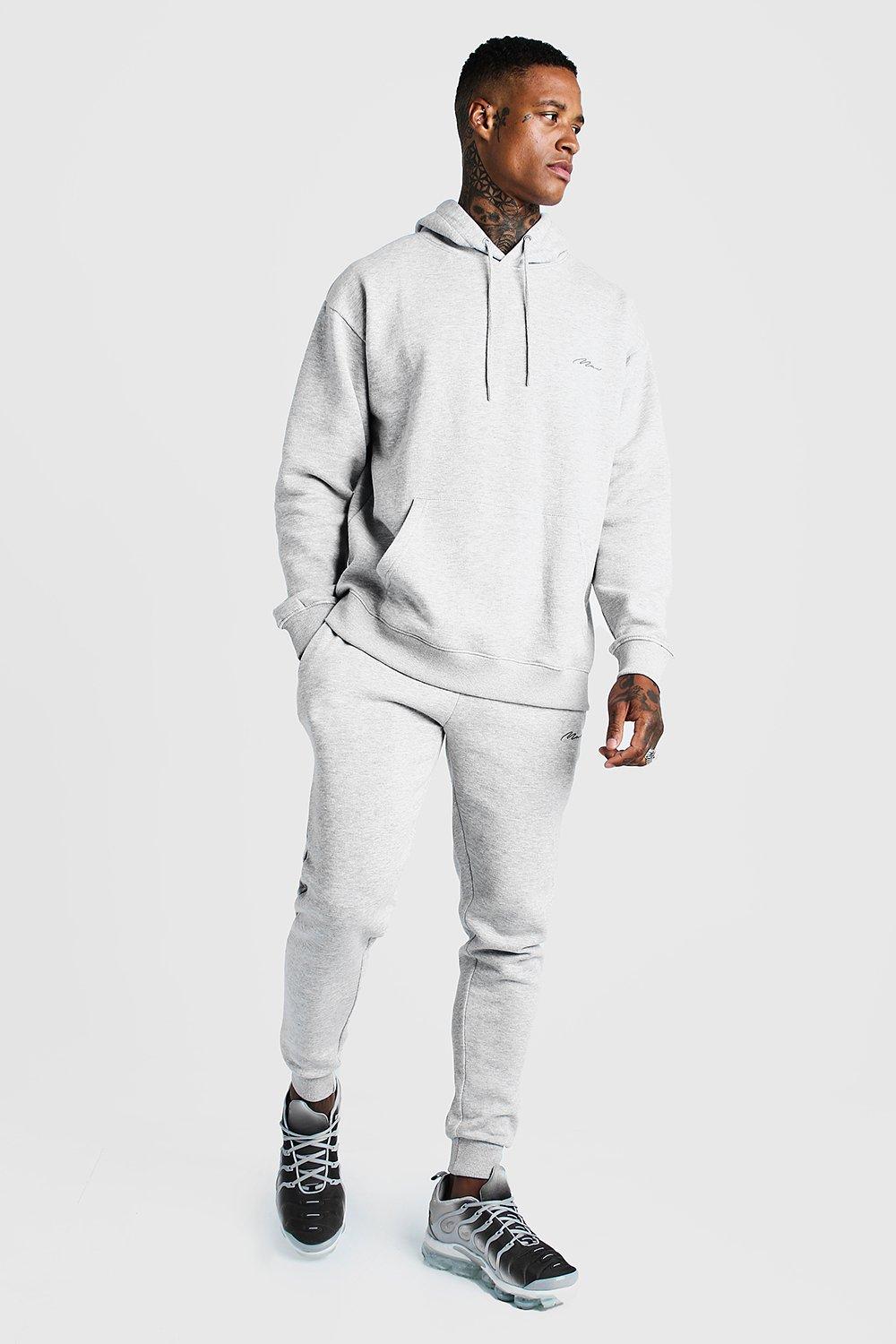 boohooman grey tracksuit