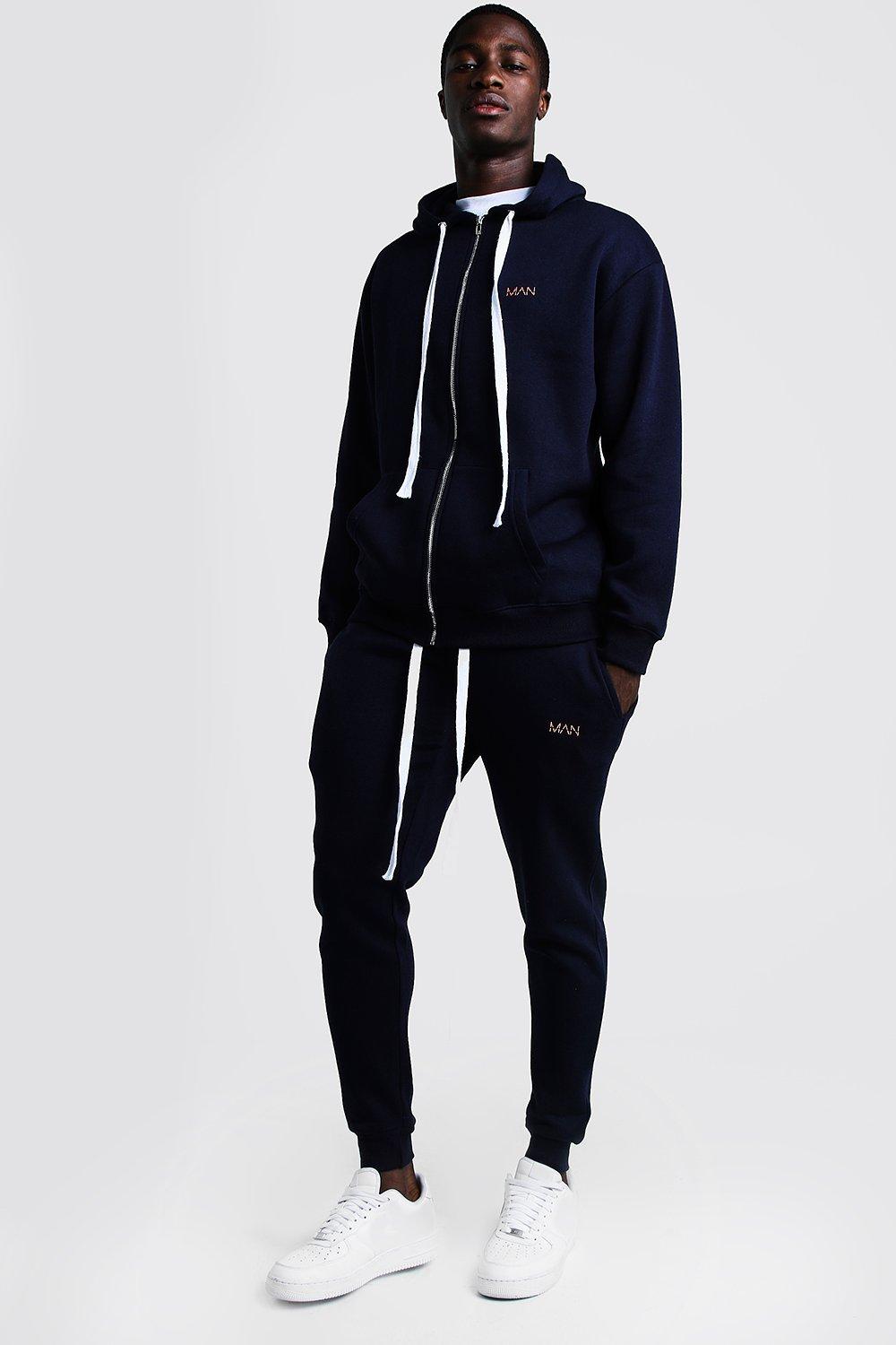 

Спортивный костюм MAN скинни кроя на длинных кулисках, Navy