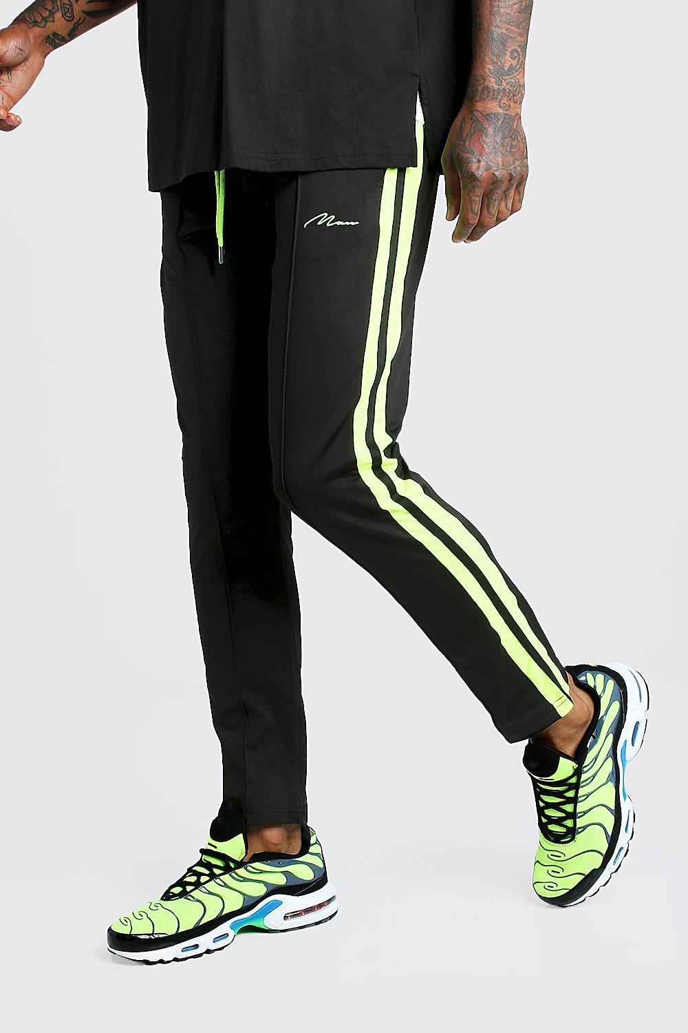 neon stripe joggers