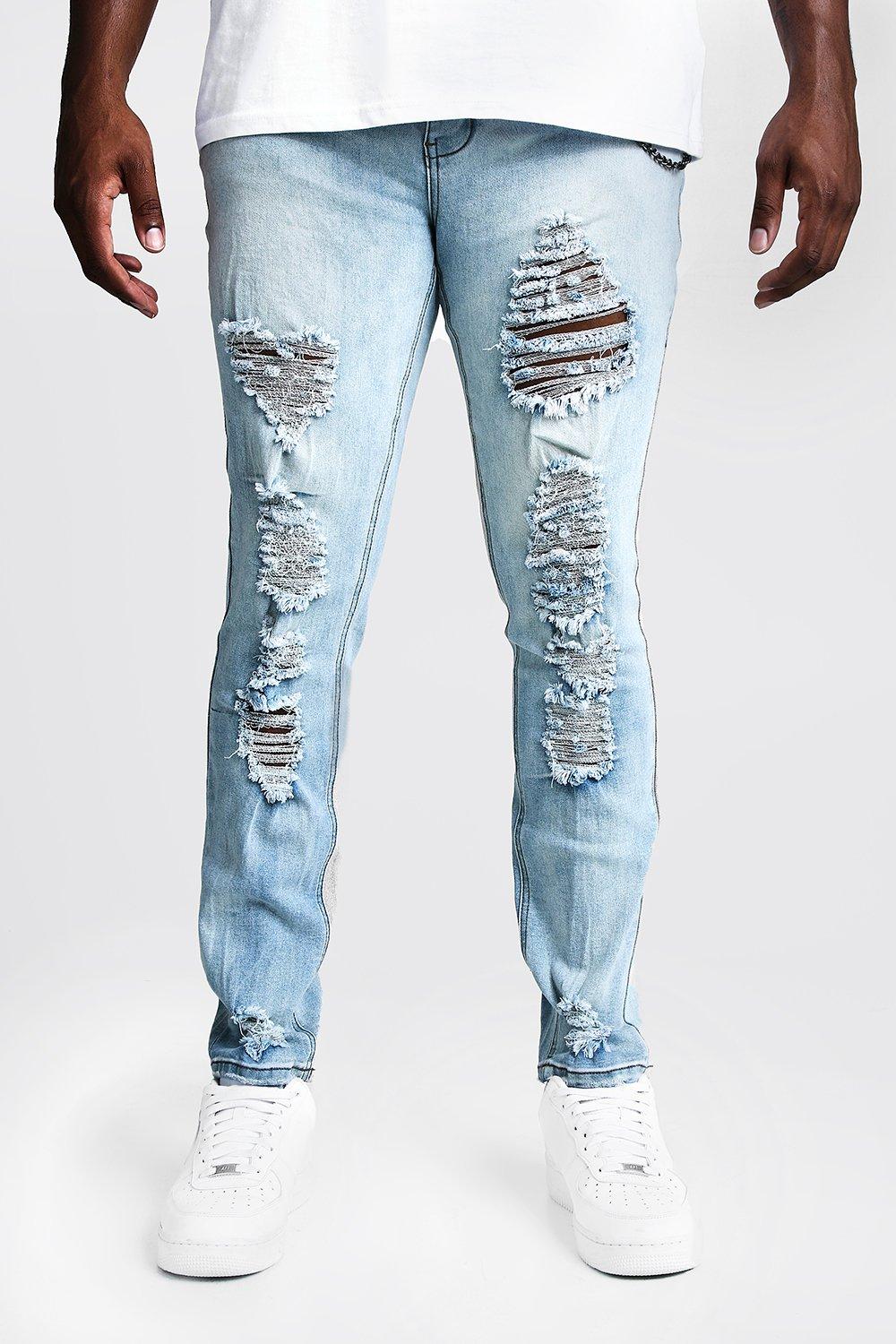 big and tall light blue jeans
