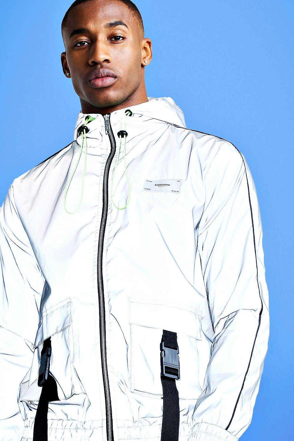 reflective hooded jacket