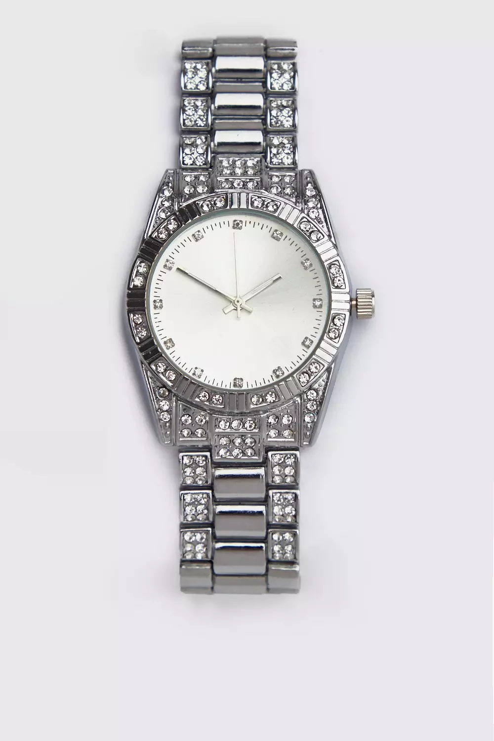 Diamante Bracelet Strap Watch boohooMAN USA