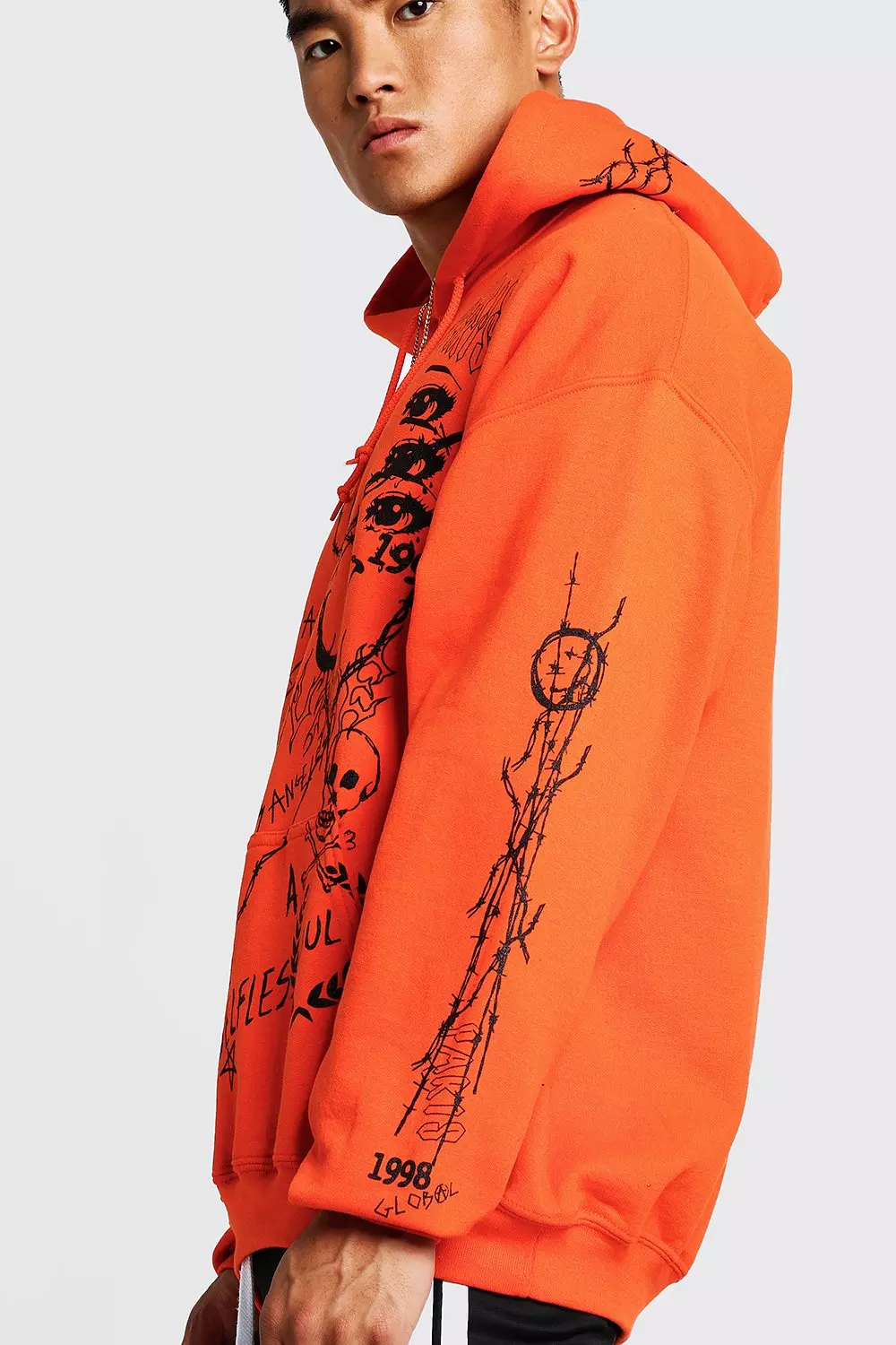 Oversized neon outlet hoodie