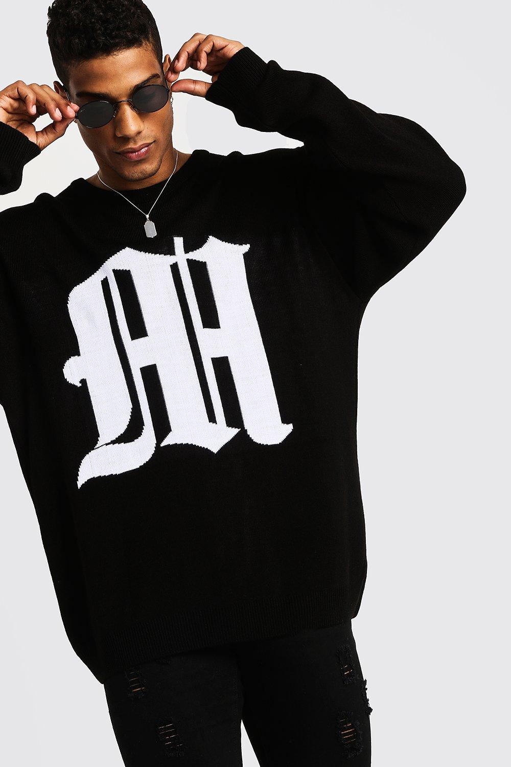 boohooman black jumper