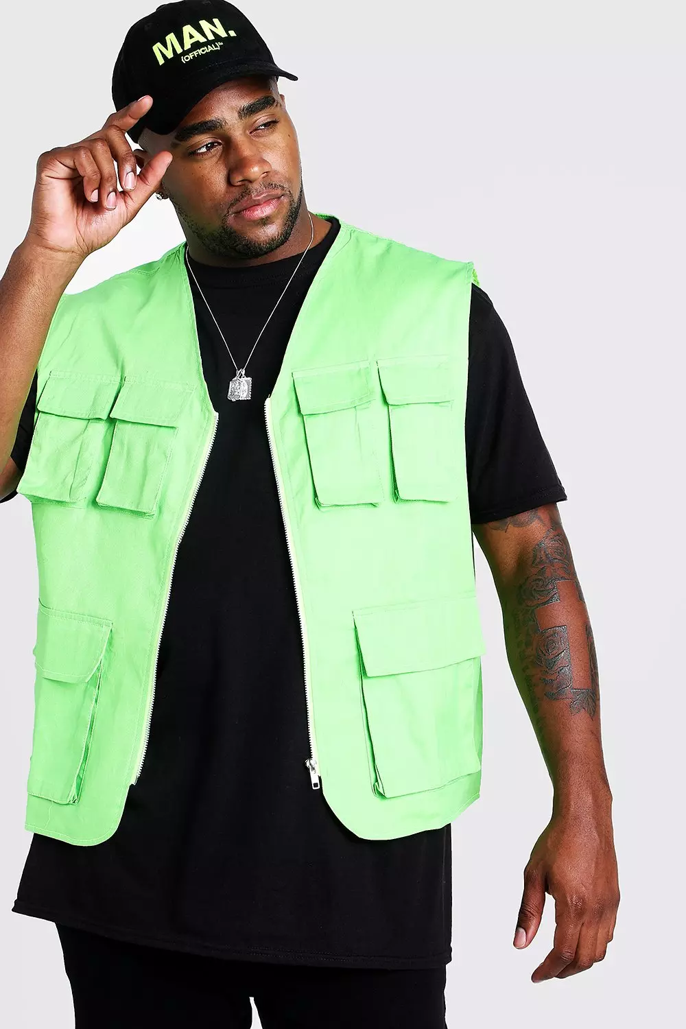 Big & Tall Pocket Detail Utility Vest