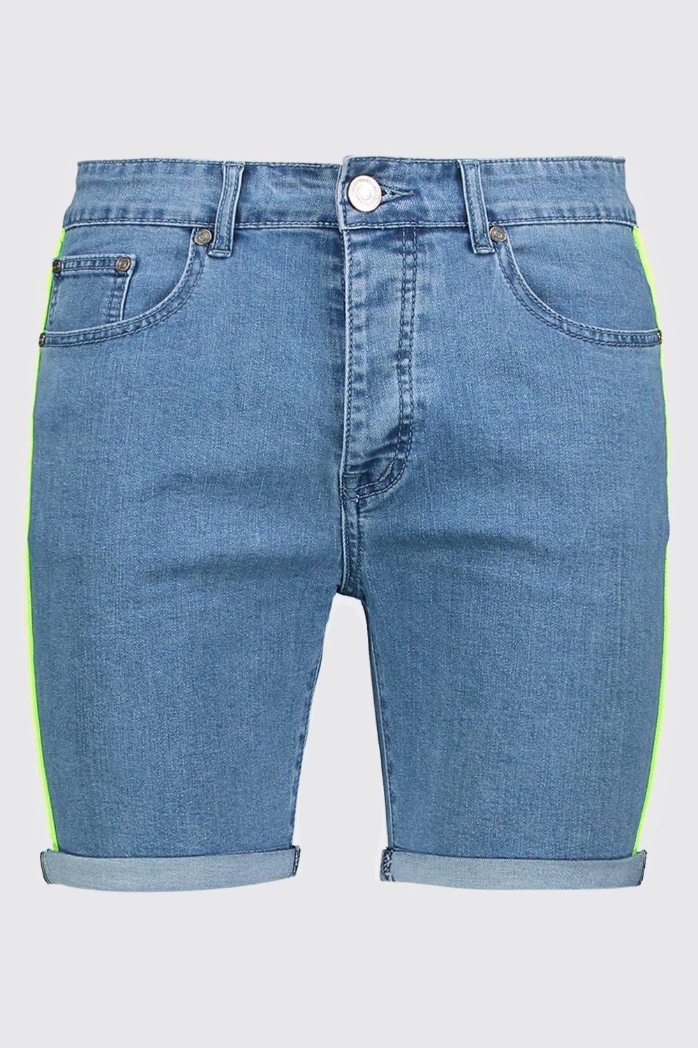 neon jean shorts