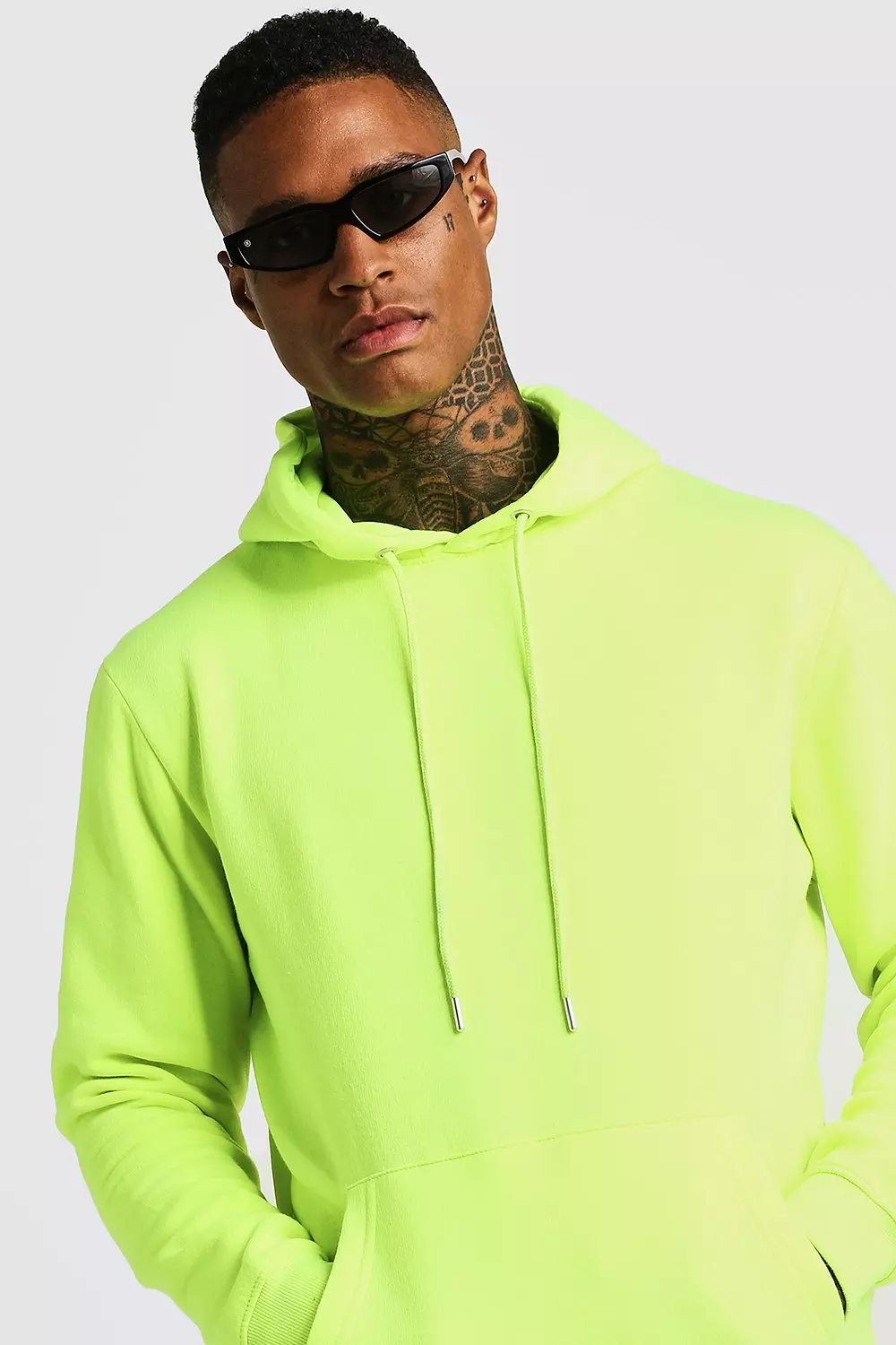 Neon yellow hoodie men new arrivals