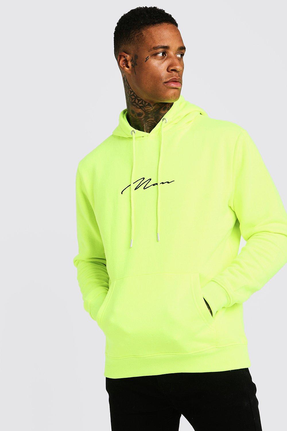 neon hoodie men