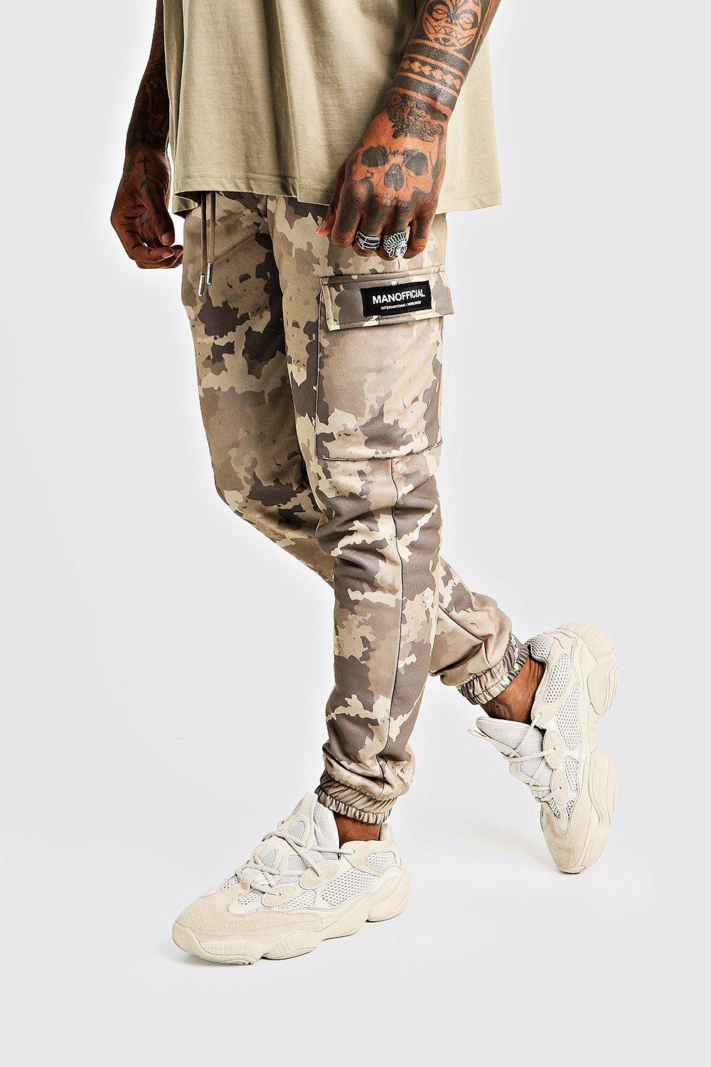 tan camo joggers